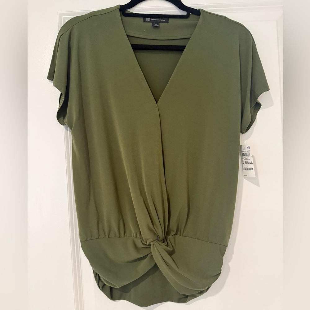 INC blouse - Harvest Hues Costa Green NWT